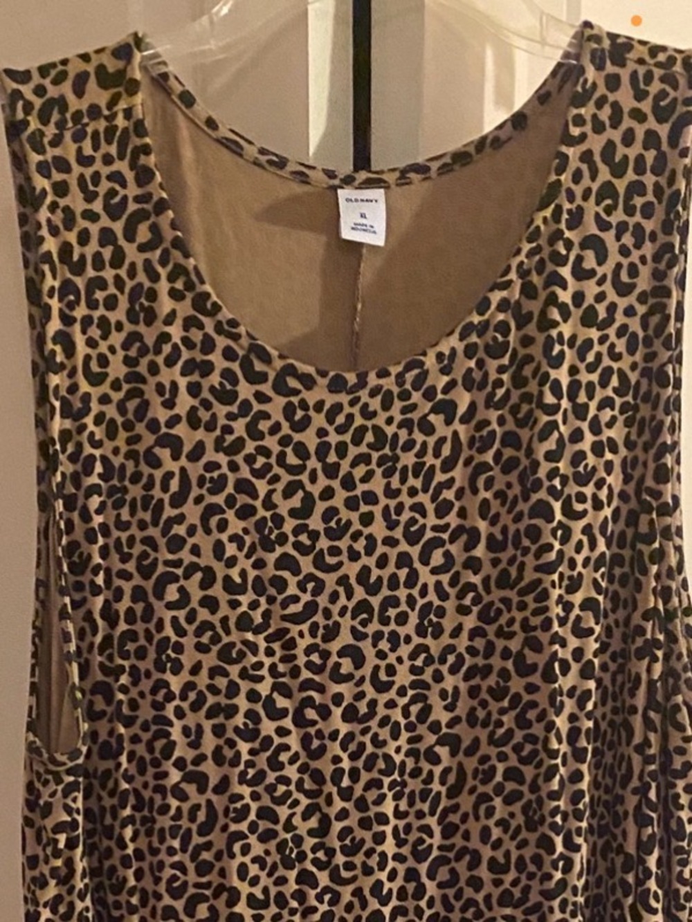 Old Navy Leopard Print Maxi Dress - Tan and Black